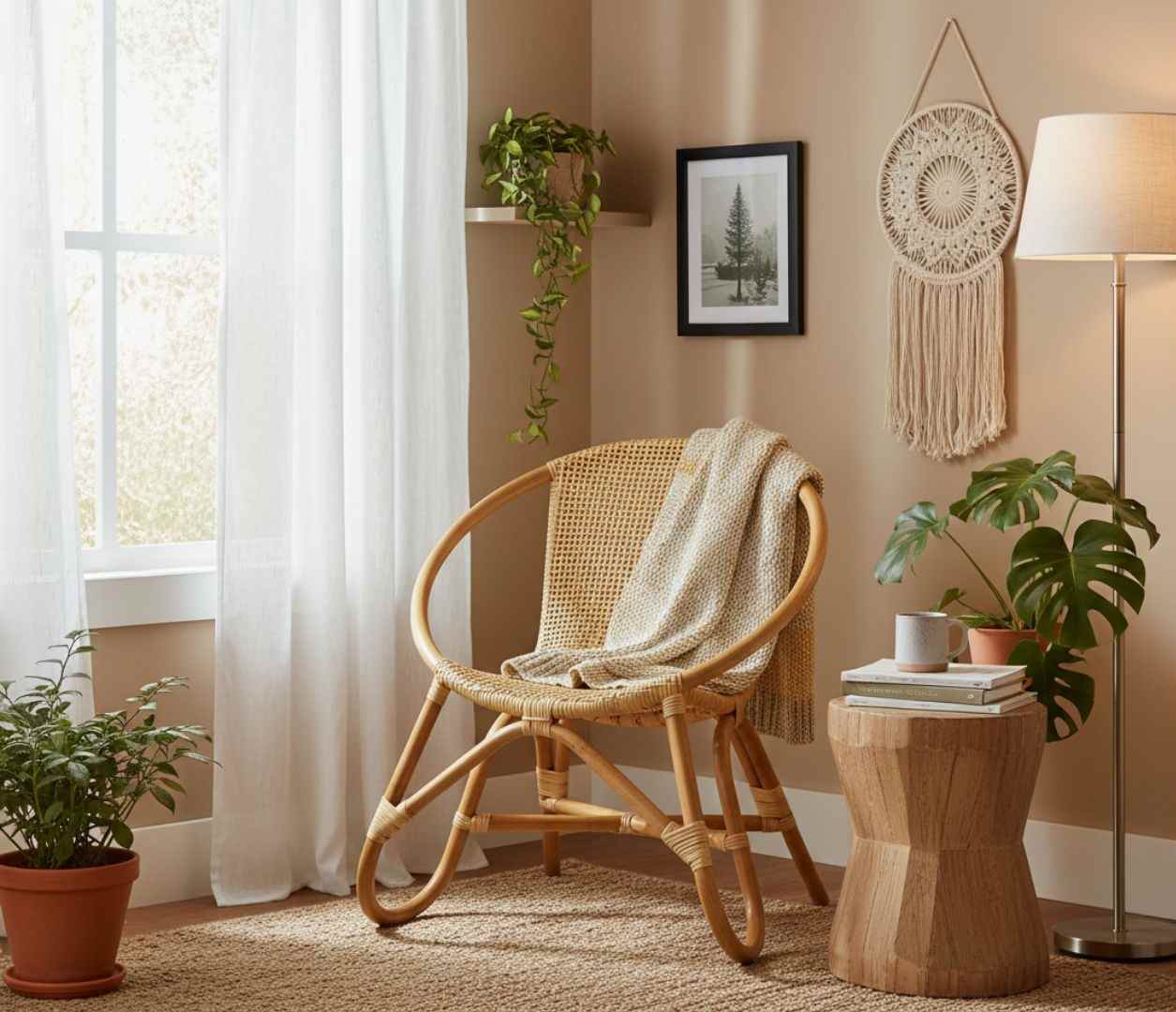 Handmade rattan chair