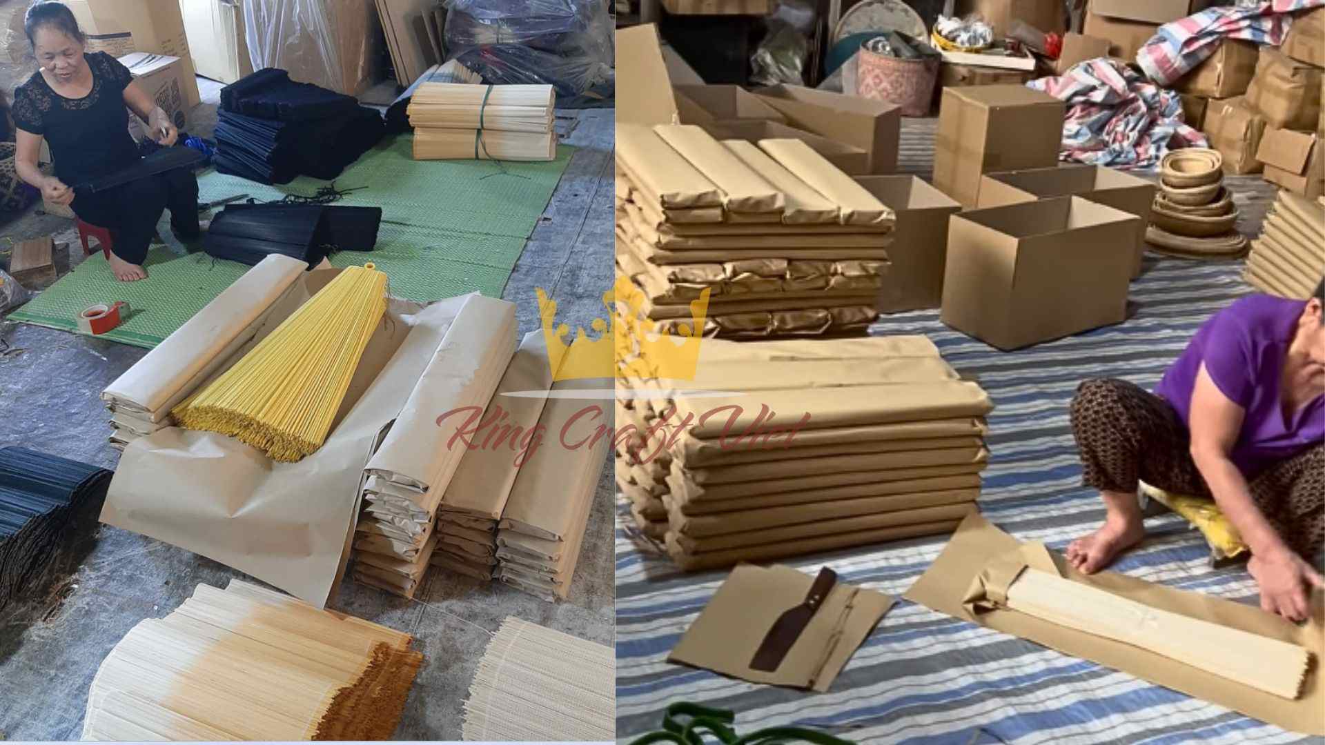 Final quality check before packaging KingCraftViet handicraft home decoration products for export.