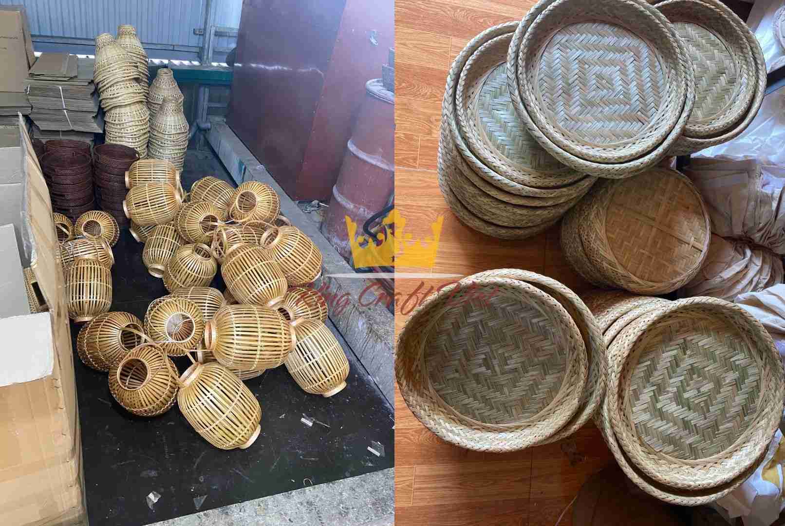 “Fresh bamboo being prepared by Vietnamese artisans for handcrafted products