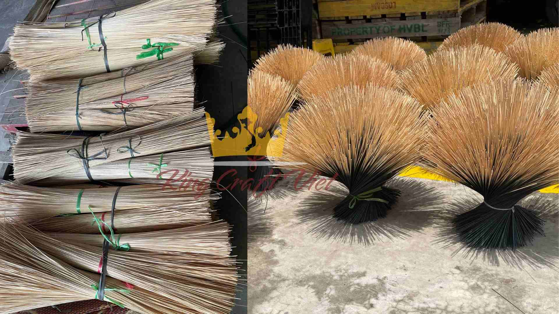 Sustainable natural materials for KingCraftViet handicraft home decoration.