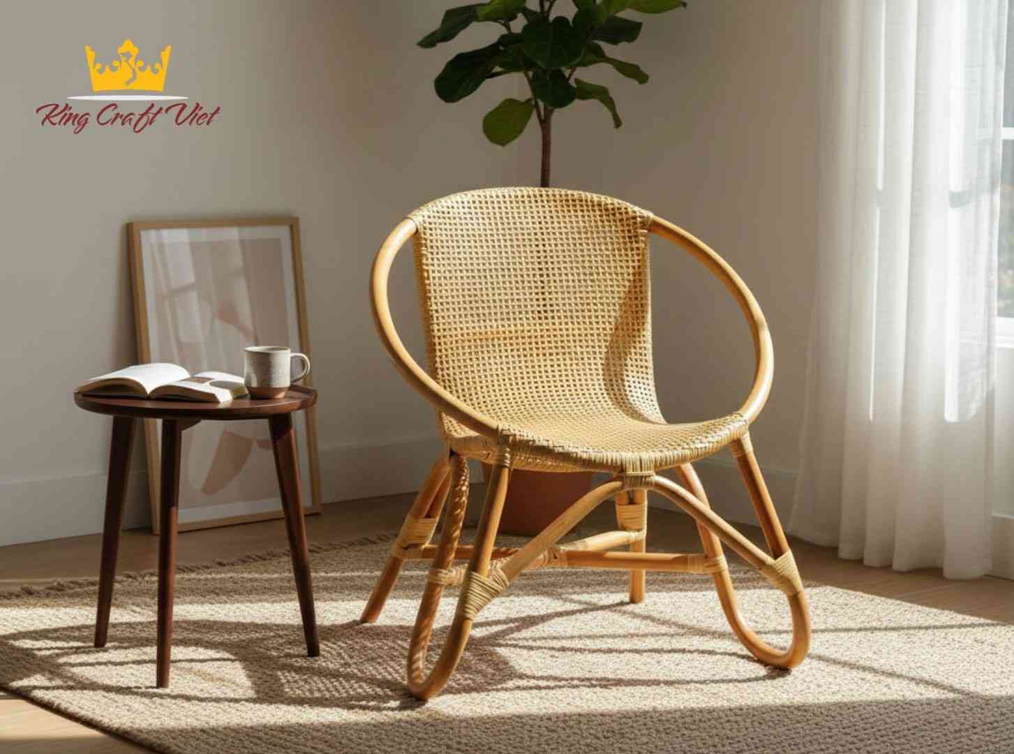 Indoor bamboo chair offering natural comfort and sustainable design