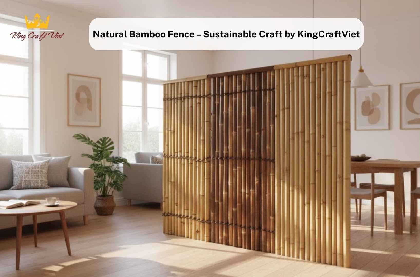 Natural bamboo fence kingcraftviet