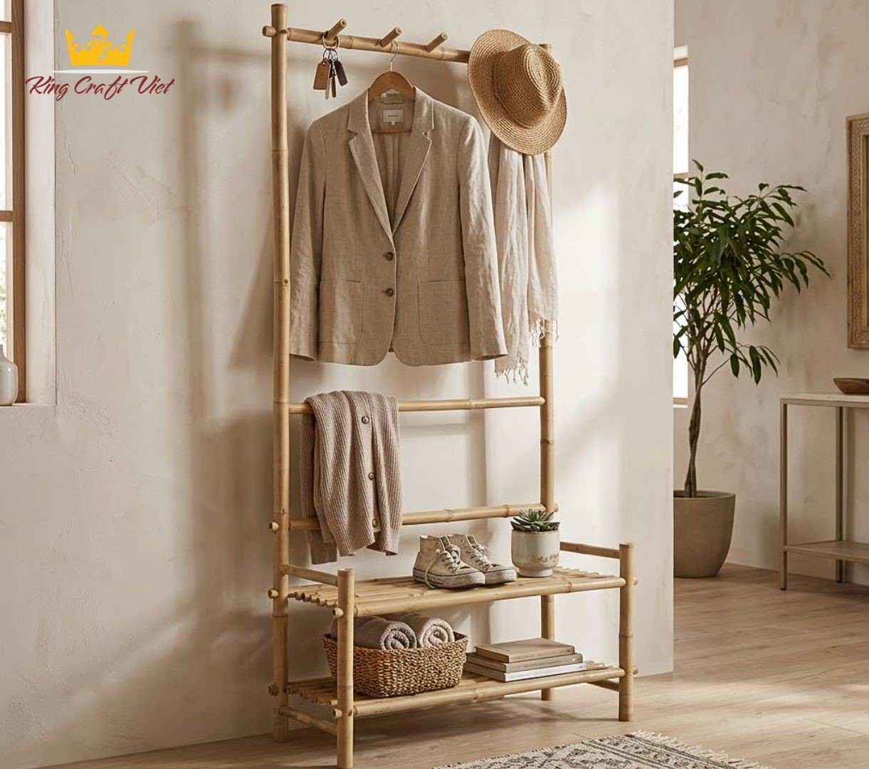 Boho style rattan furniture home decor