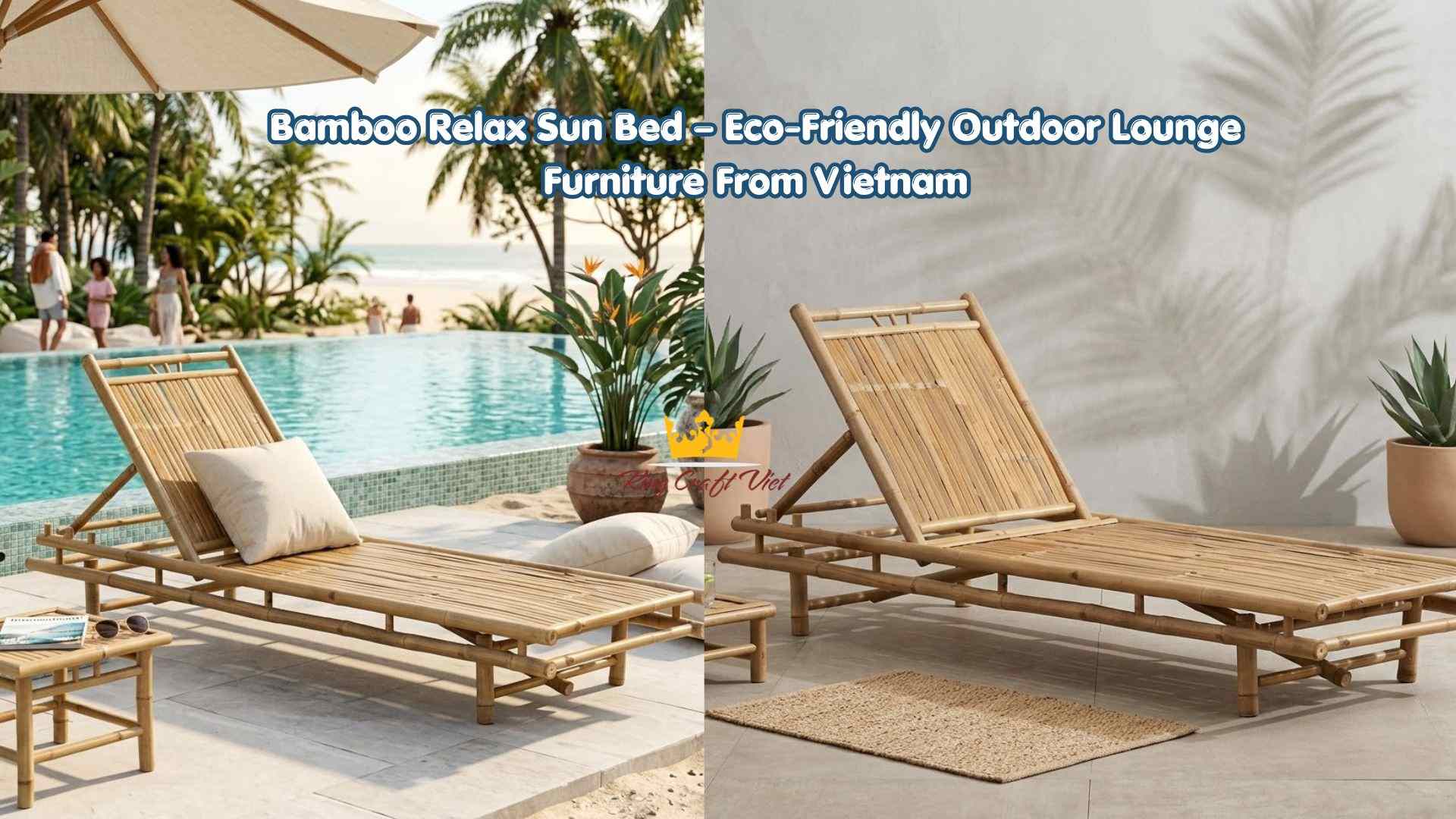Bamboo relax sun bed