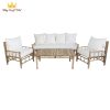 Bamboo Furniture Garden Set White Background