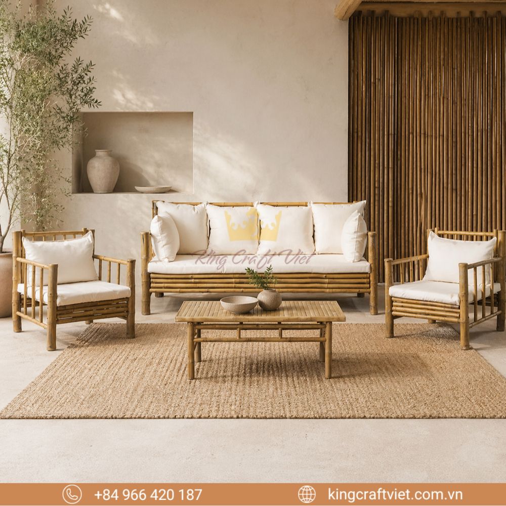 Bamboo Lounge Set Inddor Use