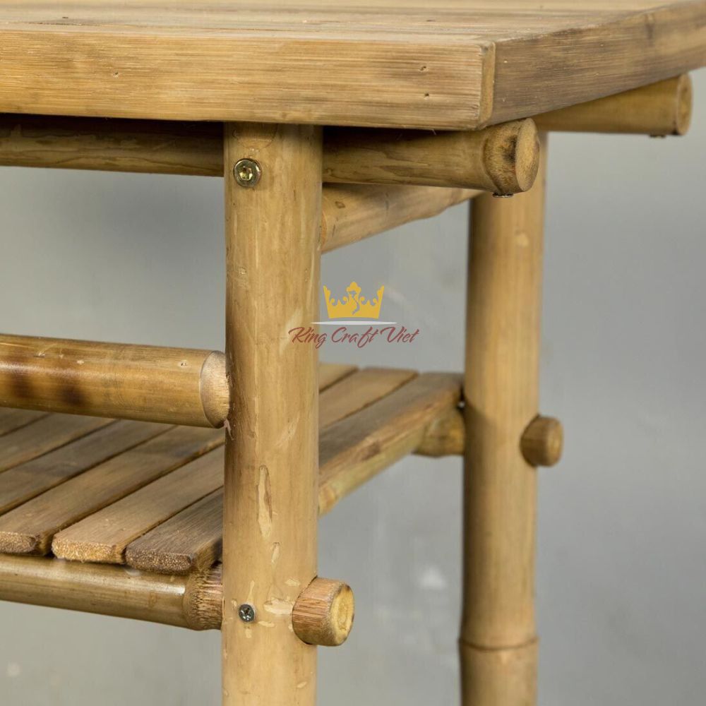 Bamboo table leg and joint detail
