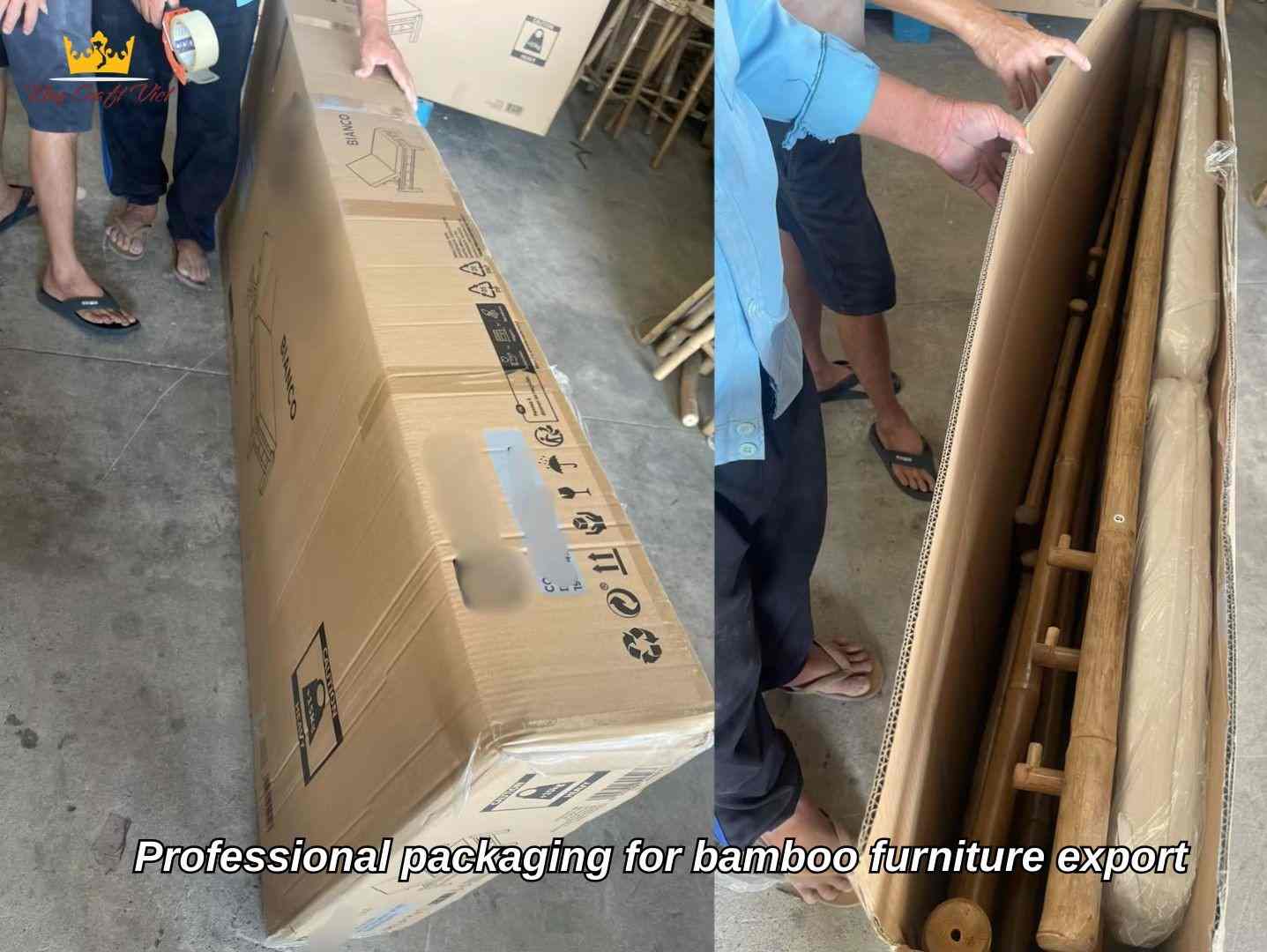 Professional packaging for bamboo furniture export