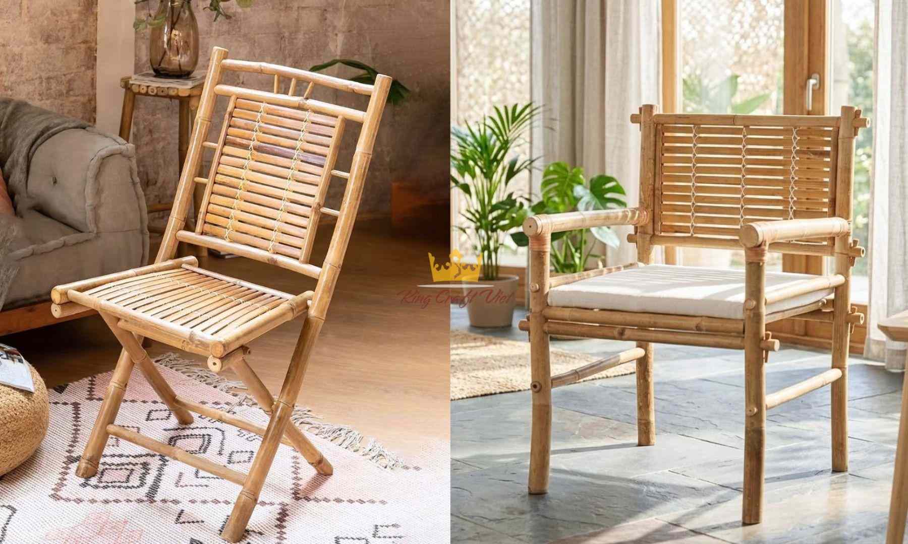 Handcrafted bamboo chairs manufactured in Vietnam