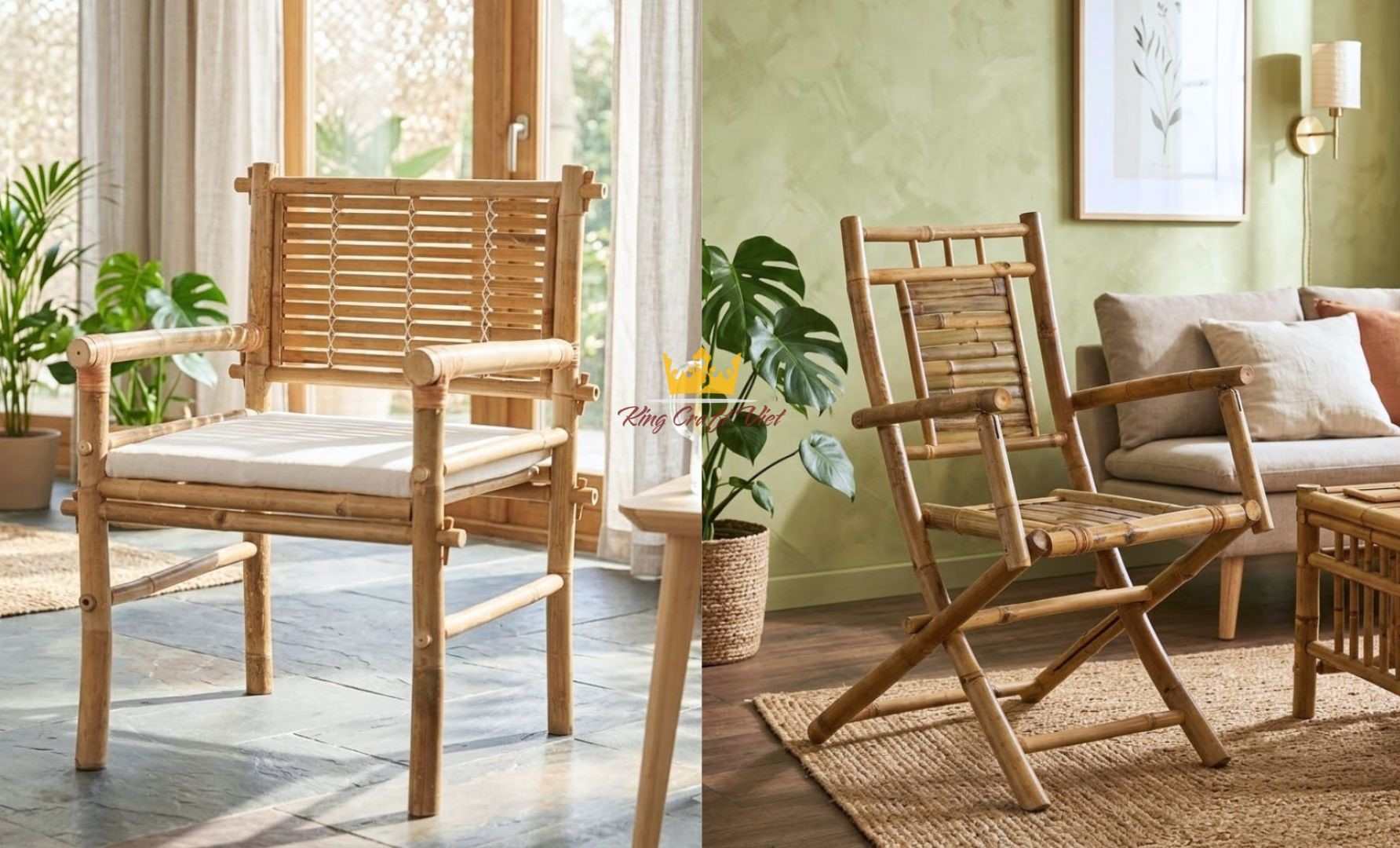 Handmade bamboo chairs manufactured in Vietnam