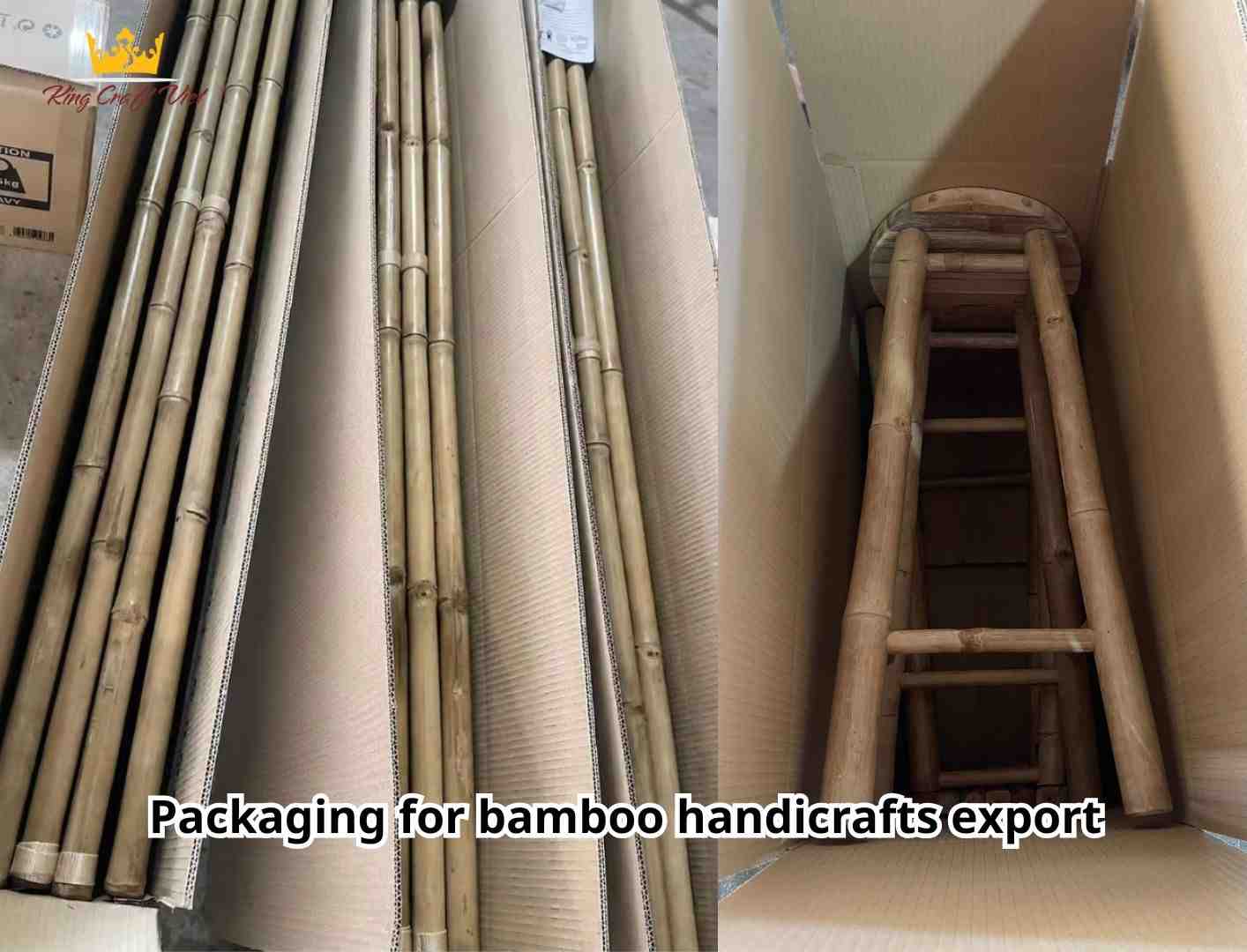 Packaging for bamboo handicrafts export 