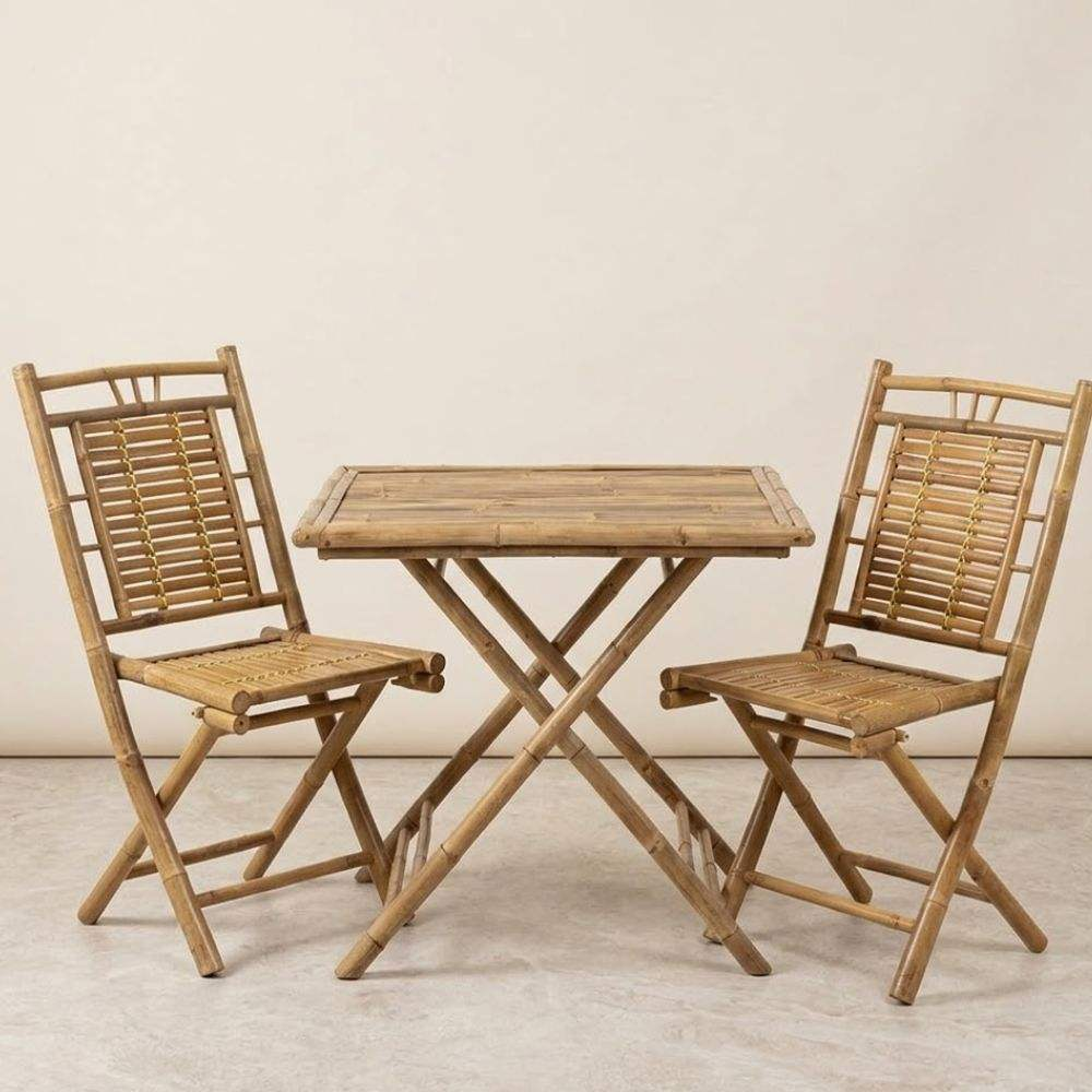 Set bamboo table and chair