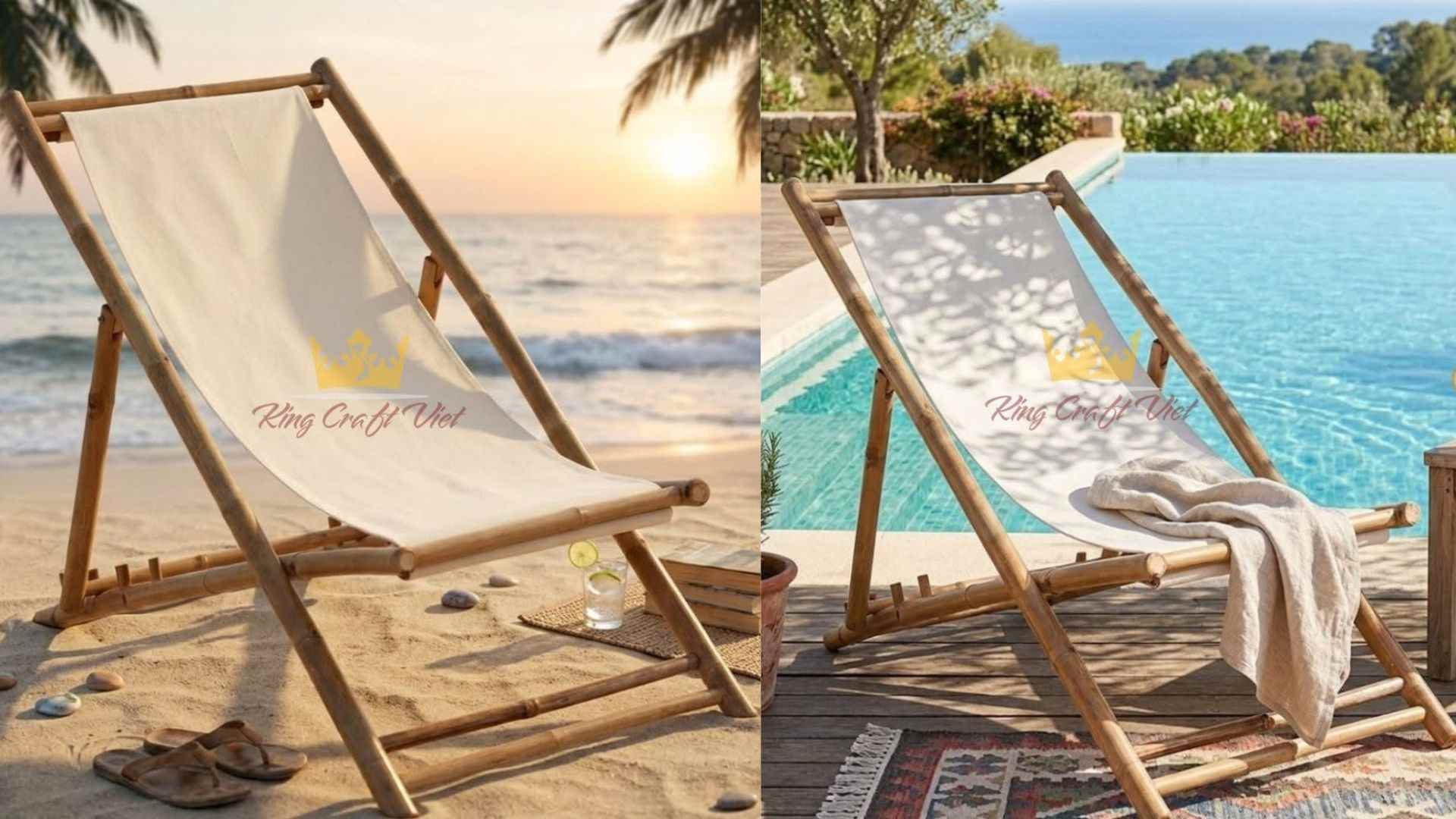 Bamboo lounge chair for comfortable outdoor living