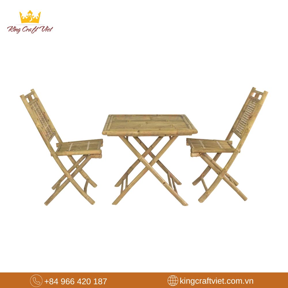 Set bamboo table and chair