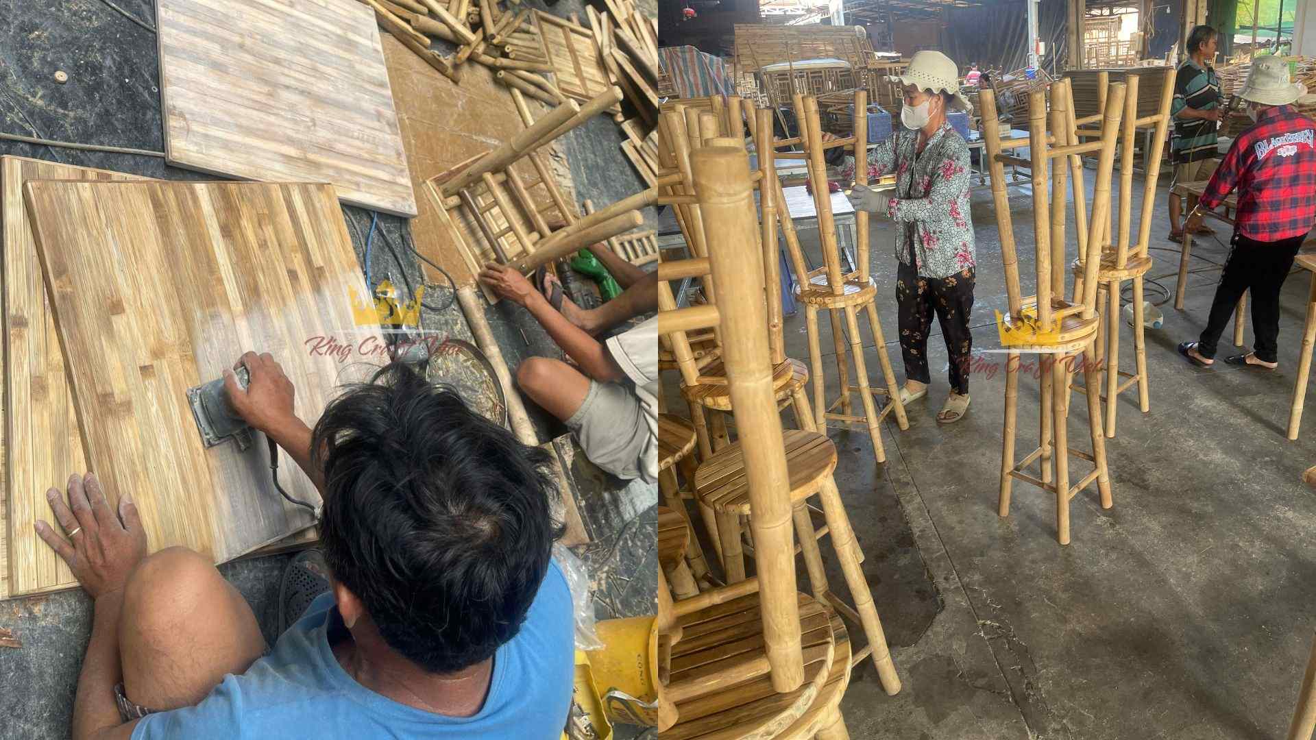 King Craft Viet bamboo furniture manufacturing workshop