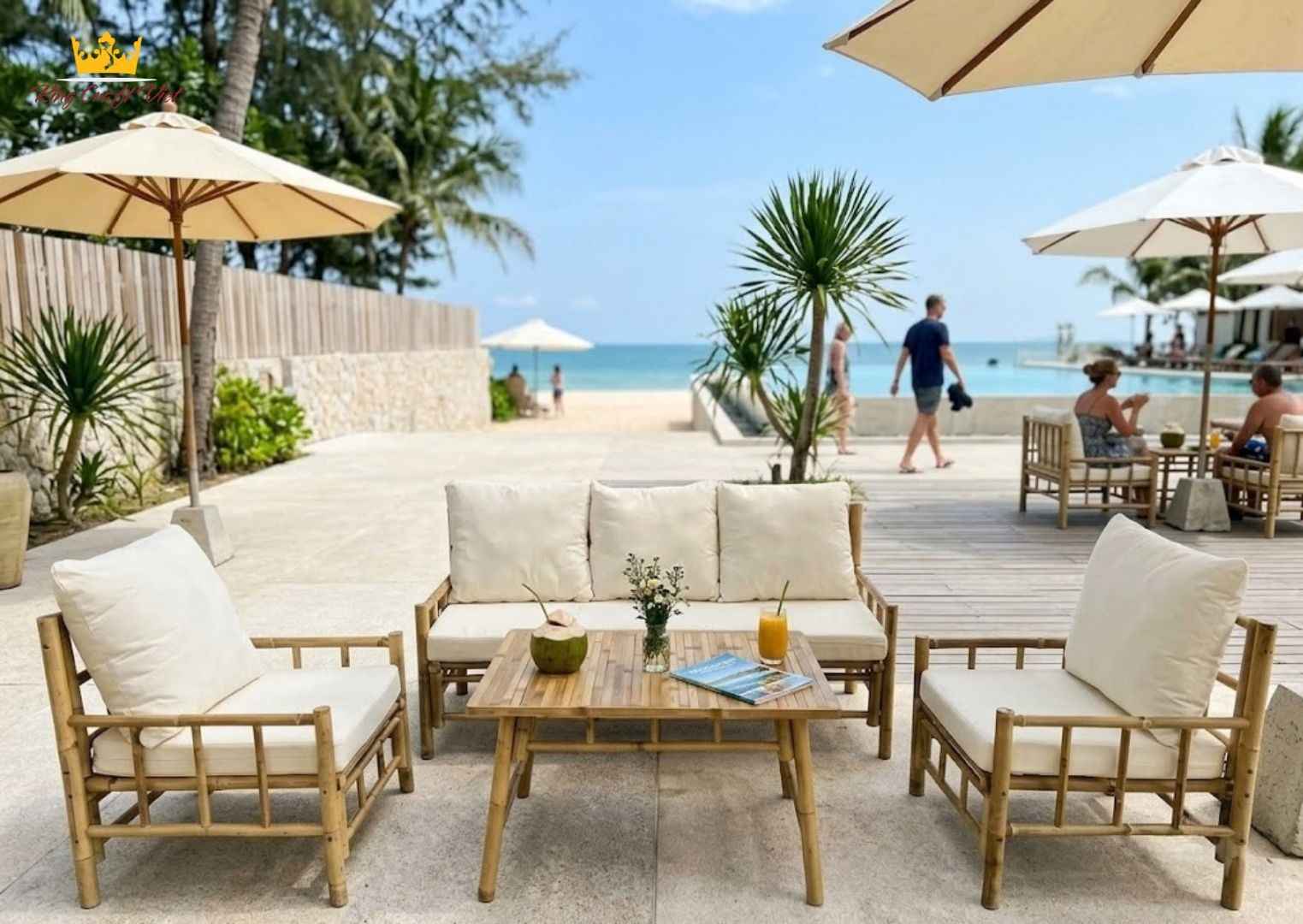 Wholesale Bamboo Outdoor Table and Chairs